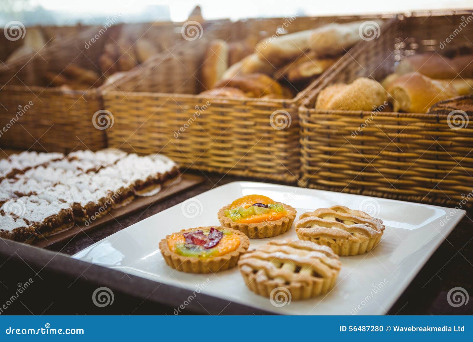 Close Up of Basket with Fresh Bread and Pastry Stock Photo Image of people, bakery 56487280