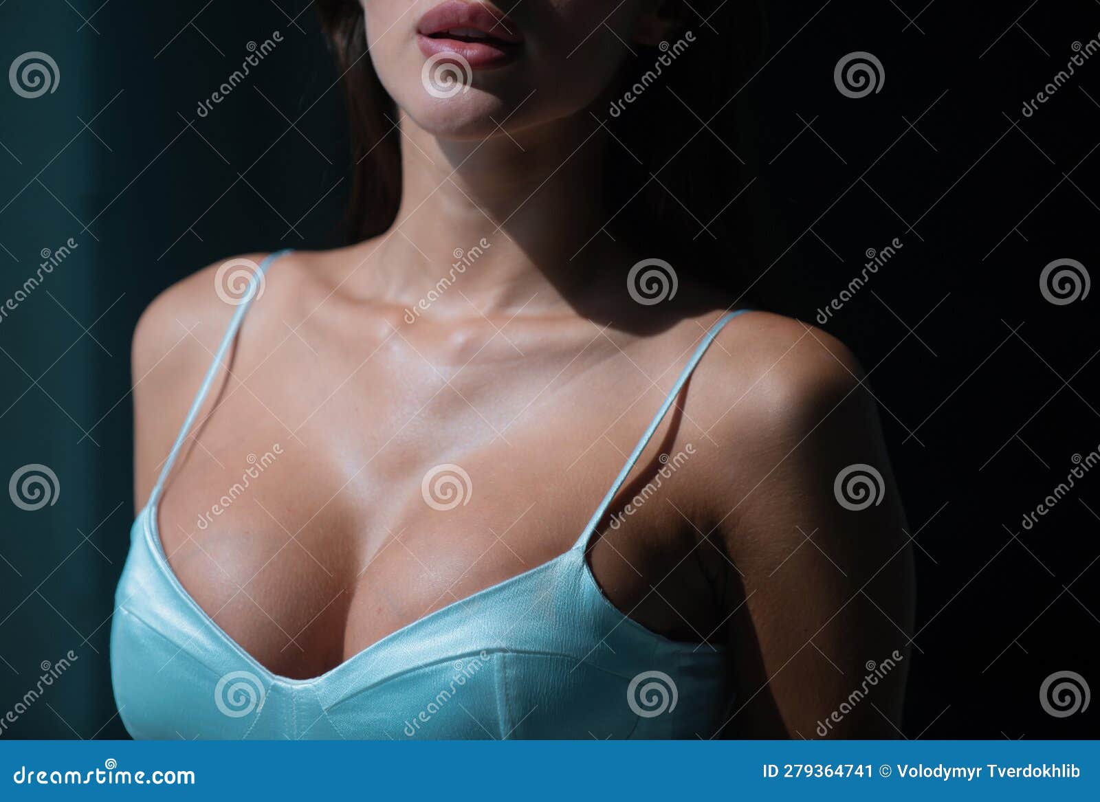 Close Up Beautiful Body of Woman Big Boobs. Breast. Woman with Natural Boobs.  Stock Image - Image of brassiere, beautiful: 279364741