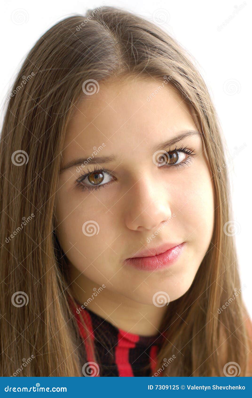 Close-up Of Beautiful Girl On White Background Stock Image ... Closeup Of Beautiful Girl On White Background Stock Image