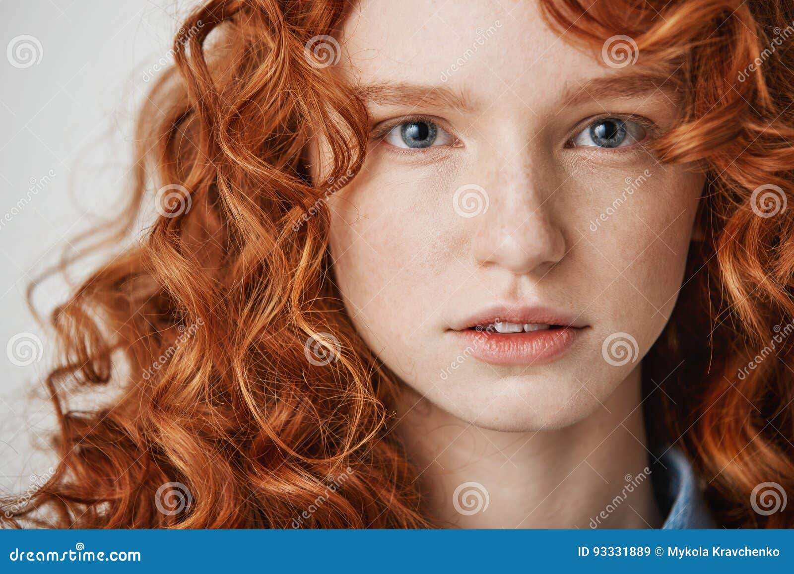 Stunning pale redhead on web camera