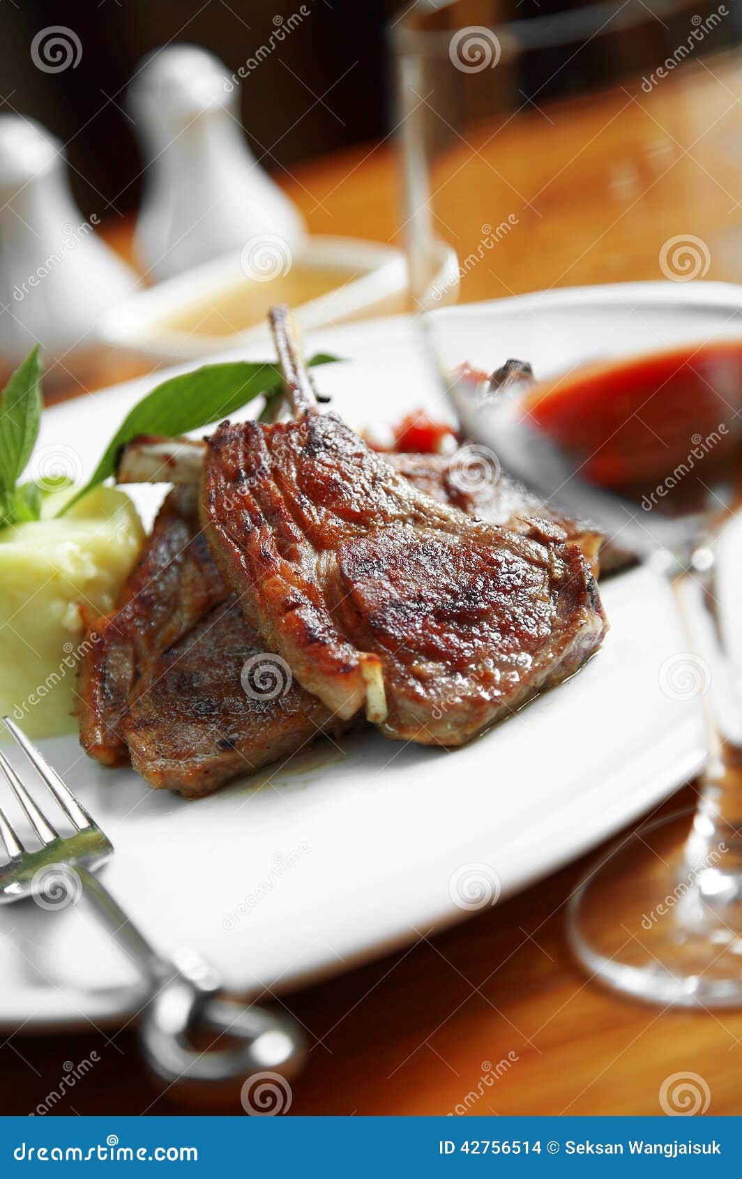 Close Up Beef Ribs Steak and Sauce Stock Photo Image of roast