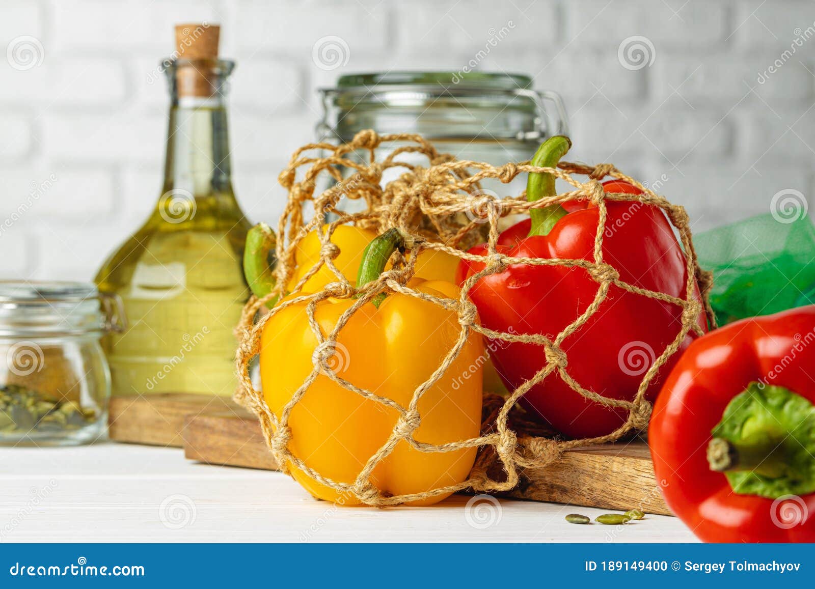 Close Up of Bell Pepper on Kitchen Table Stock Photo Image of yellow