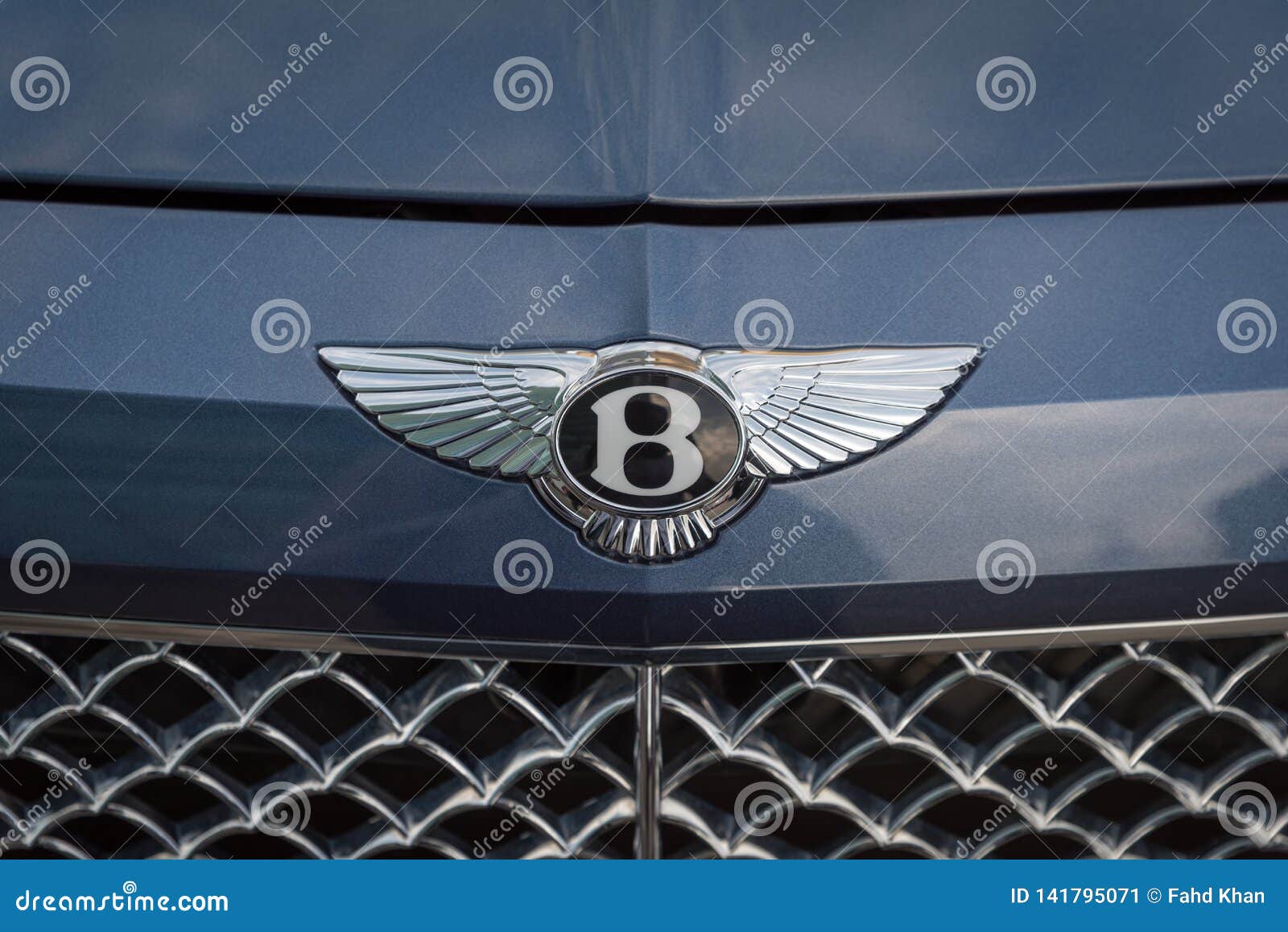 Close Up of a Bentley Logo on Front of Bentley Car Editorial Photo ...