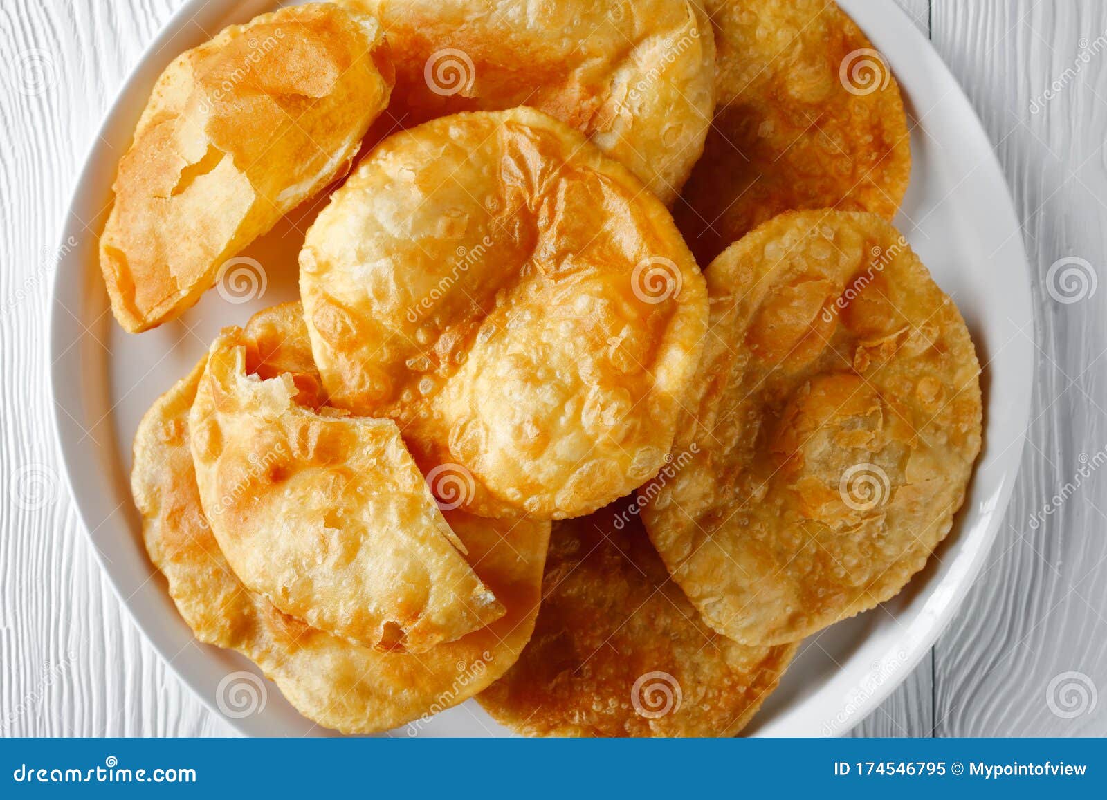 Close-up of Bhatura, Indian Deep Fried Bread Stock Image - Image of ...