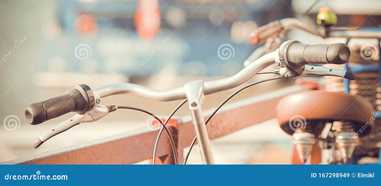 The Closeup of the Bicycle Steering Wheel Stock Image Image of wheel