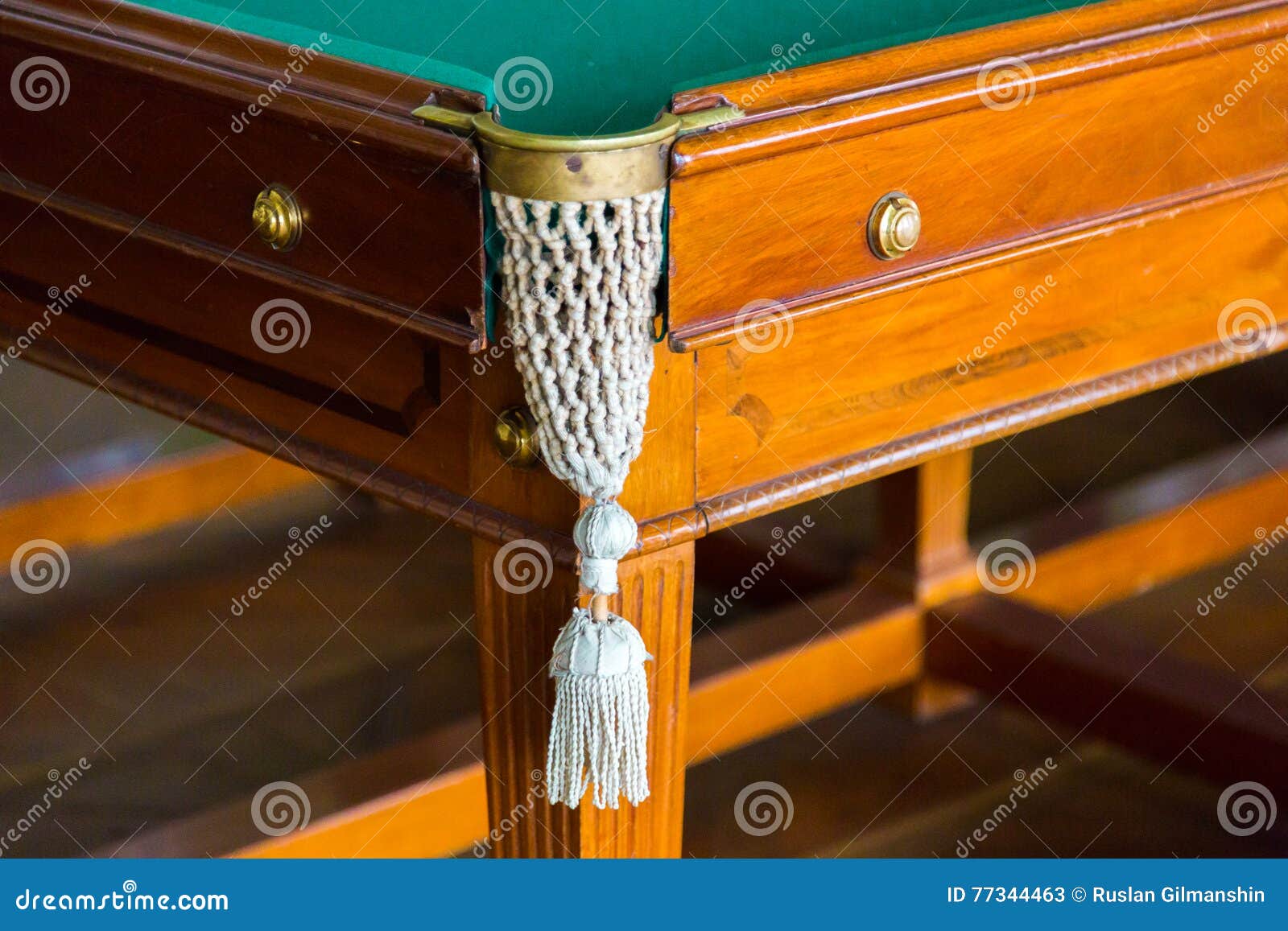 Closeup of Billiard Vintage Pocket Stock Image Image of number