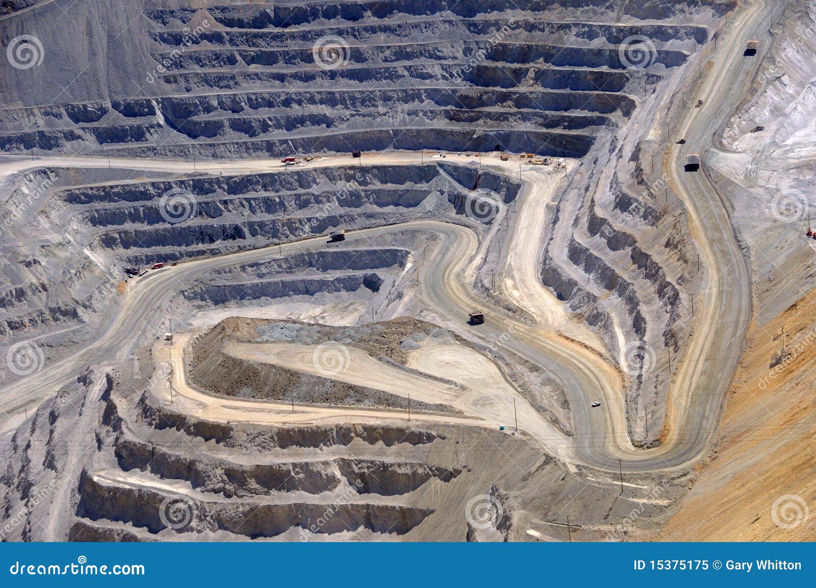 close-up of bingham kennecott copper mine