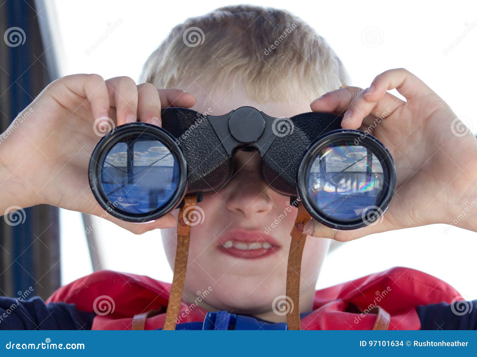 Close up binocular glass stock photo. Image of children 97101634
