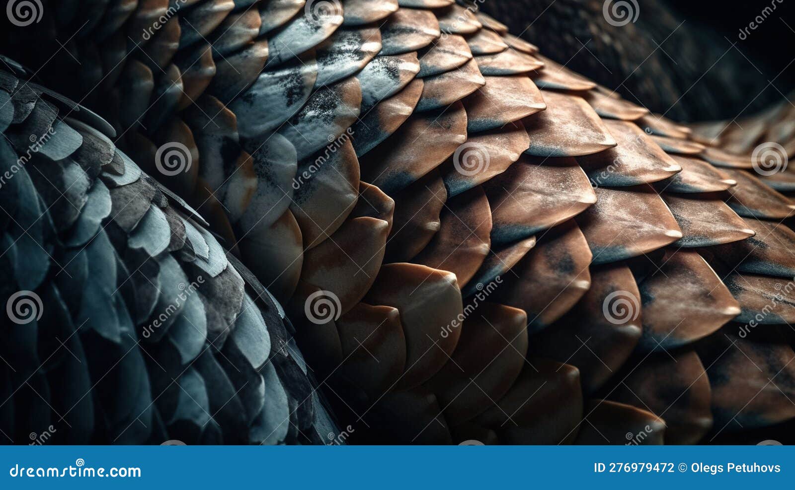 A Close Up of a Bird S Feathers with a Black Background Stock Photo