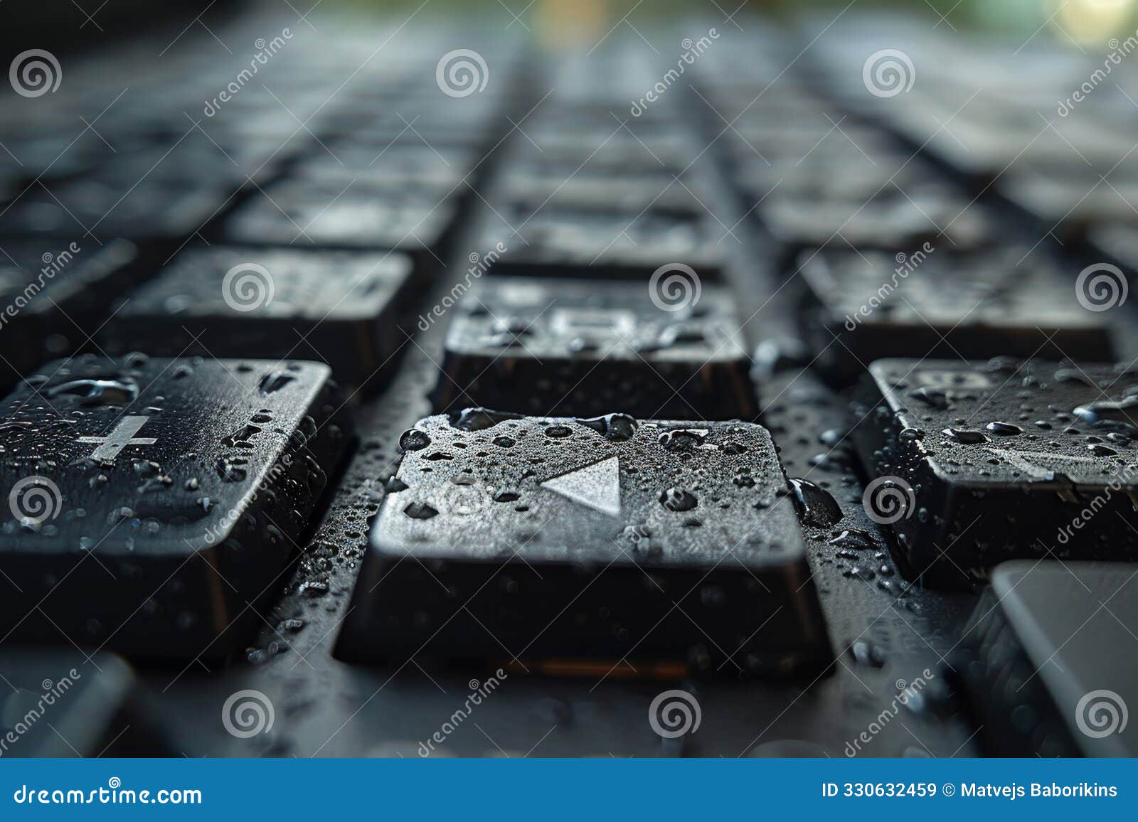 close up of black arrow keys on computer keyboard for controlling movement computer peripherals