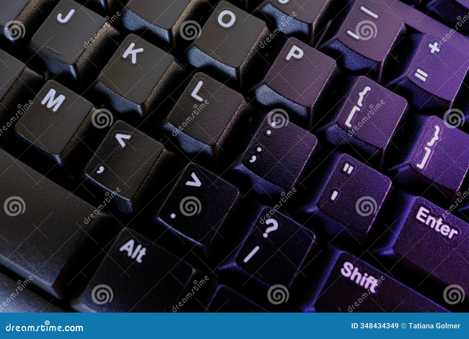 close-up black keyboard, office environment, computer peripherals, computer technologies and the it industry, online learning,