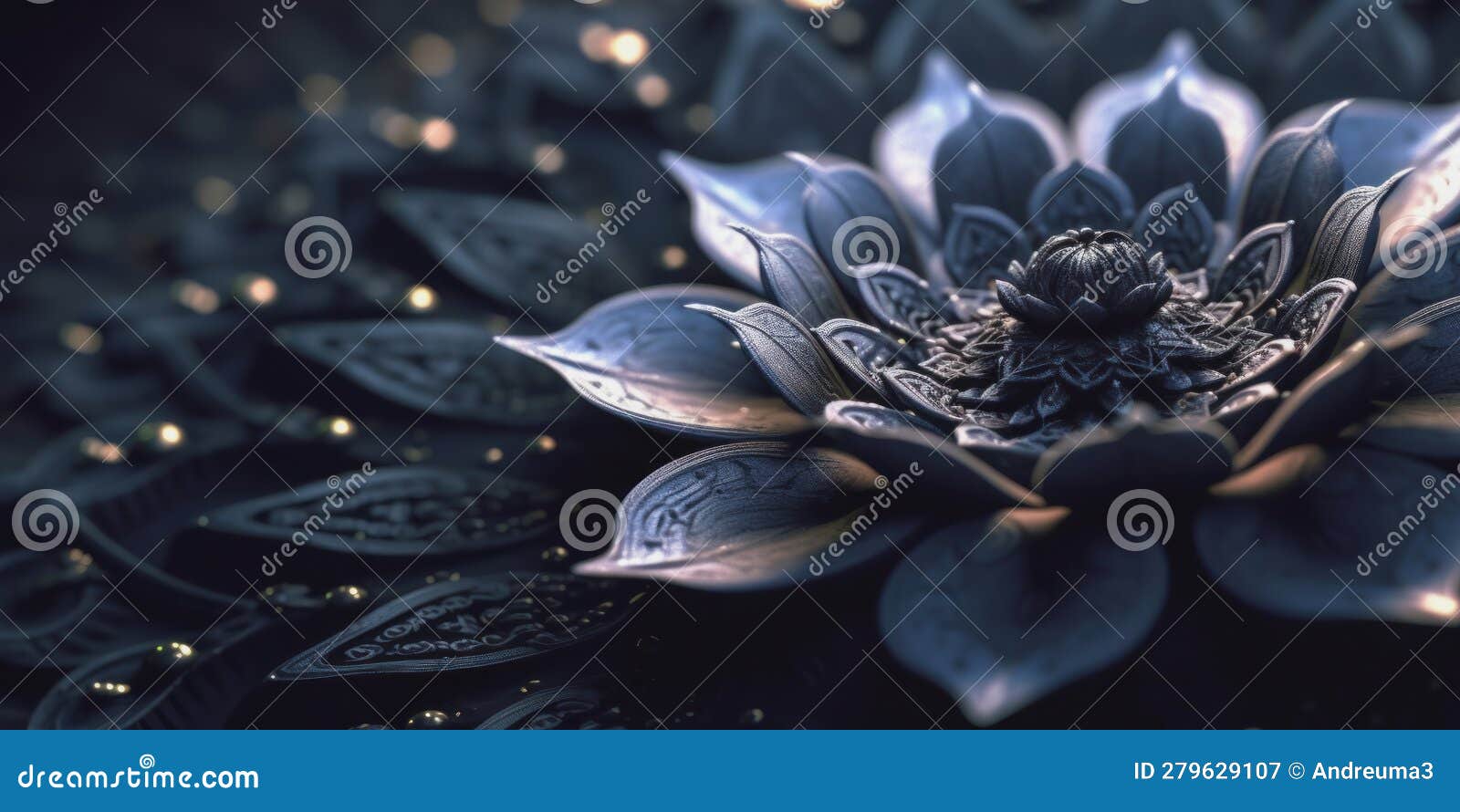 Black Lotus Flower Outline Vector Illustration For Icon,sticker