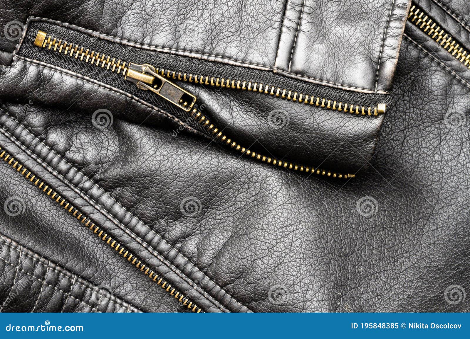 Fashion elements leather jacket top