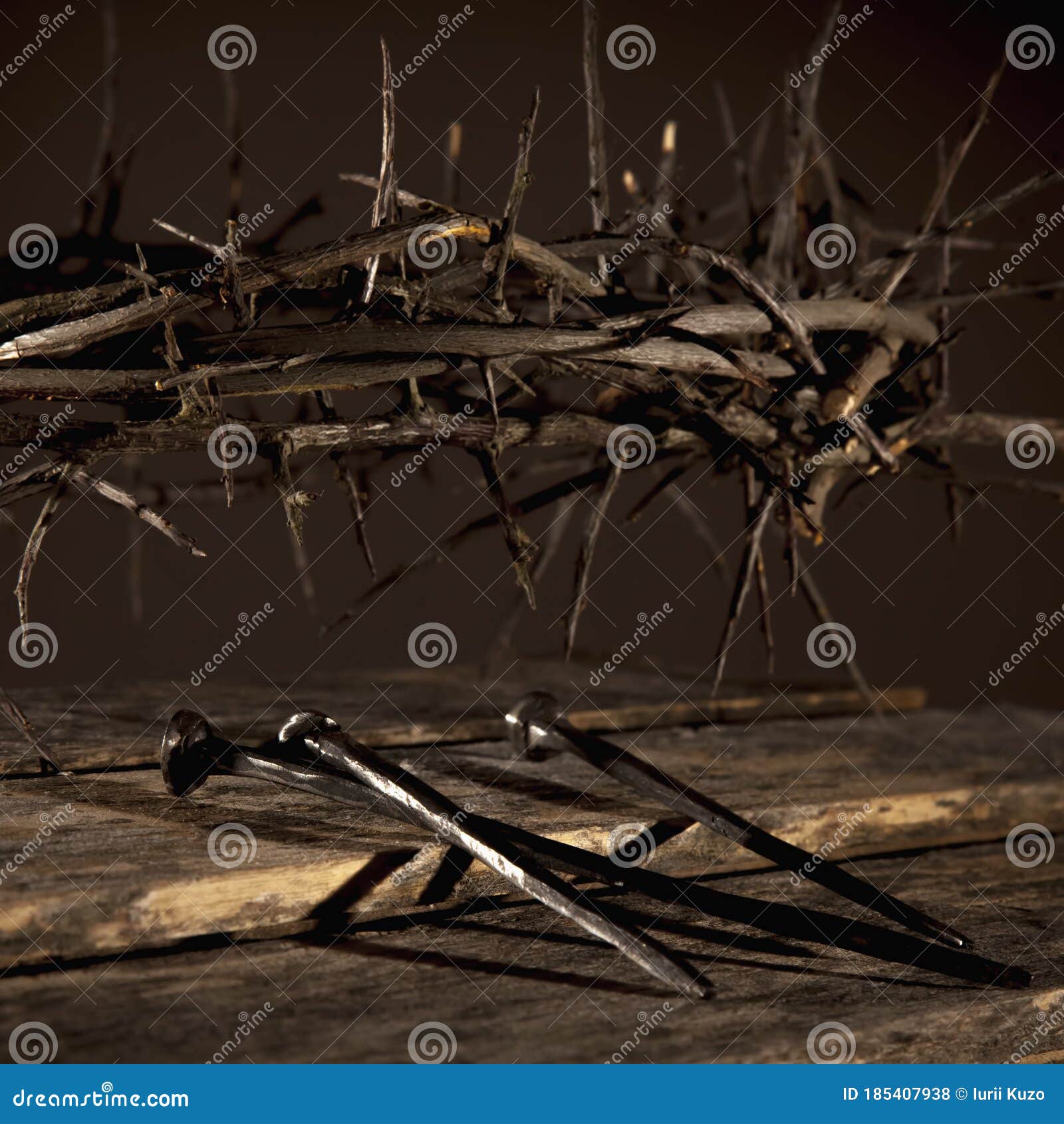 Bloody Nails And Crown Of Thorns As Symbol Of Crucifixion Of Jesus ...