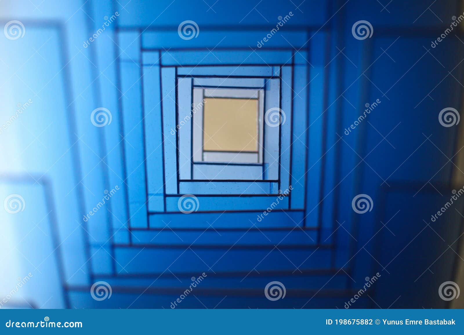 close up blue gradient abstract object