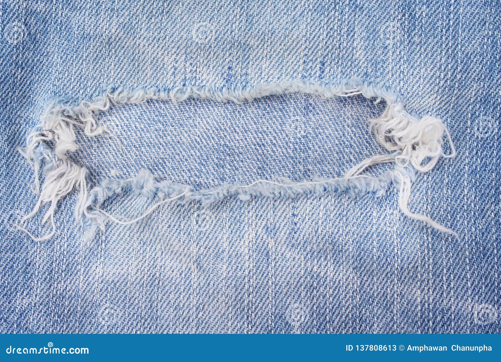 Blue Jeans With Ripped Patterns Texture For Background, Hole And White ...