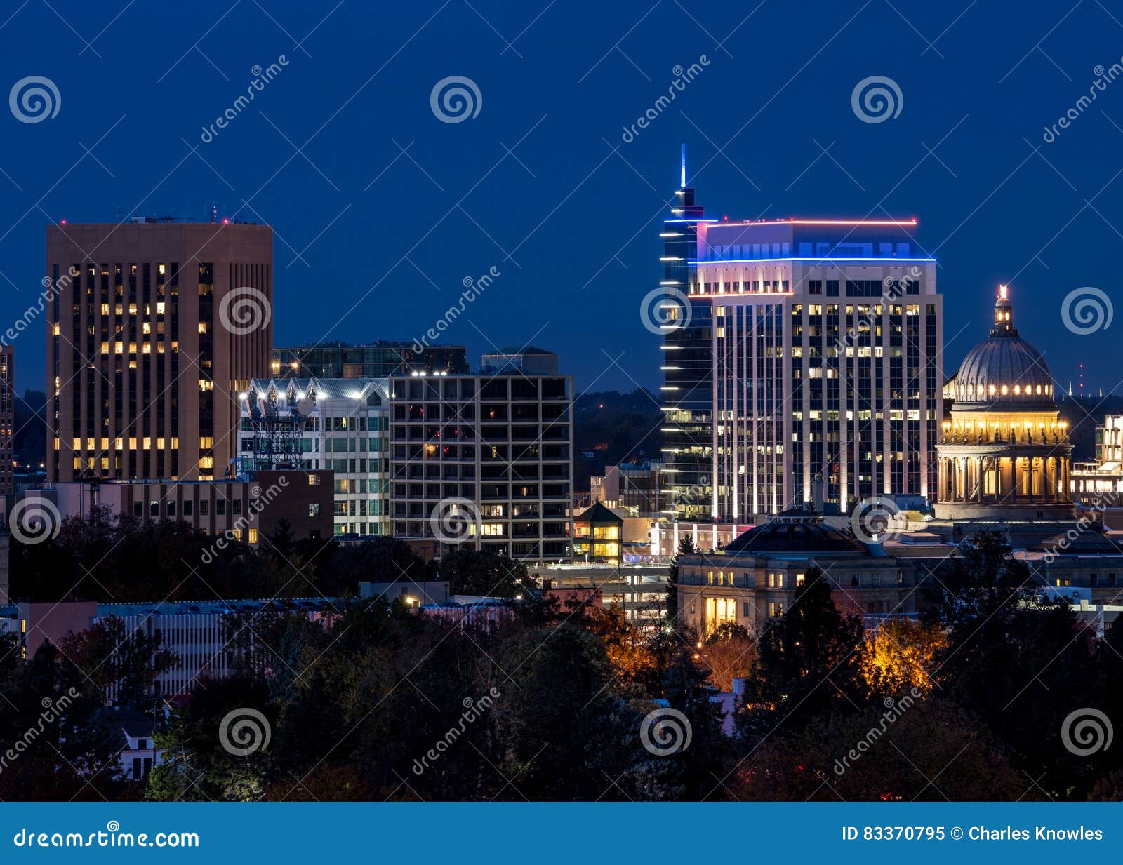 Close Up of the Boise Idaho Skyline Stock Image Image of idaho, boise