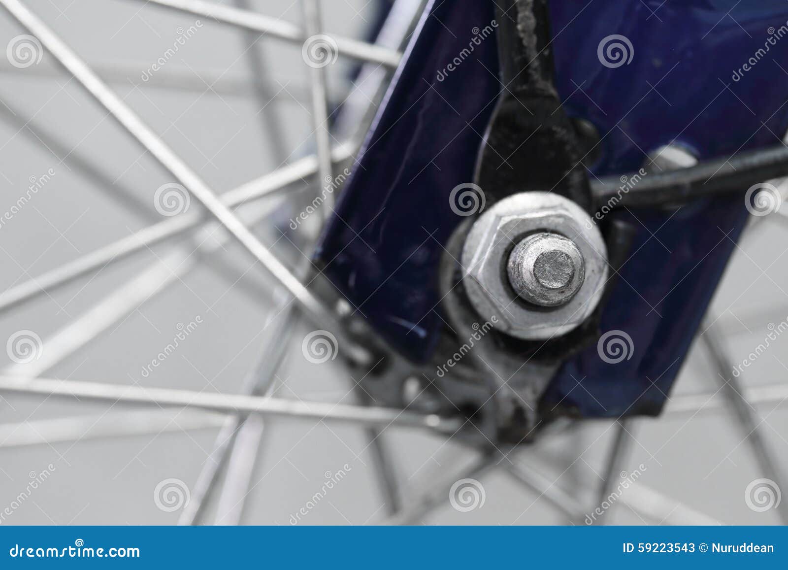 Close Up a Bolts that Hold the Wheel Bicycle Stock Image Image of