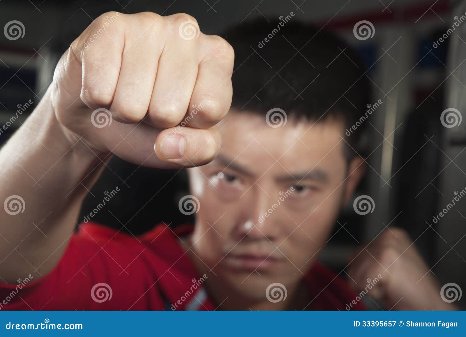Close Up of Boxer Throwing a Punch at the Camera Stock Image Image of