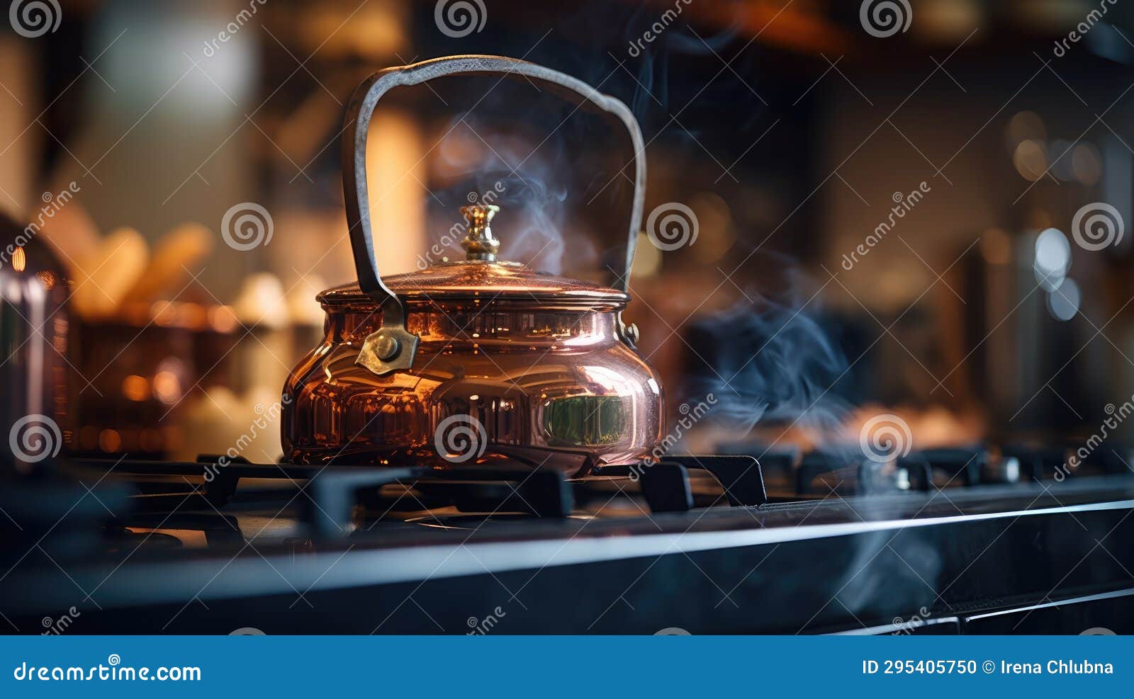 https://thumbs.dreamstime.com/z/close-up-brass-tea-kettle-heating-gas-stove-kitchen-generative-ai-295405750.jpg