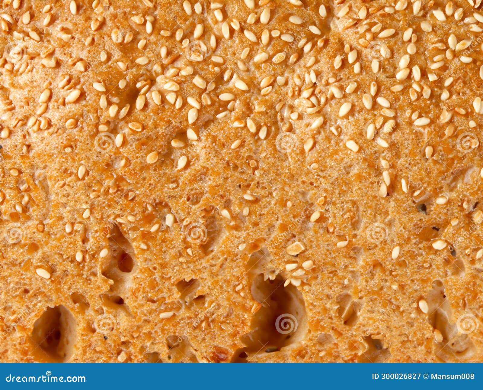 Bread with sesame seeds stock image. Image of food, grain 300026827