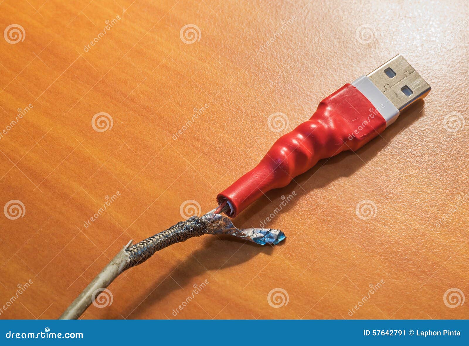 Closeup of Broken Usb Charger Cable Stock Image Image of sign