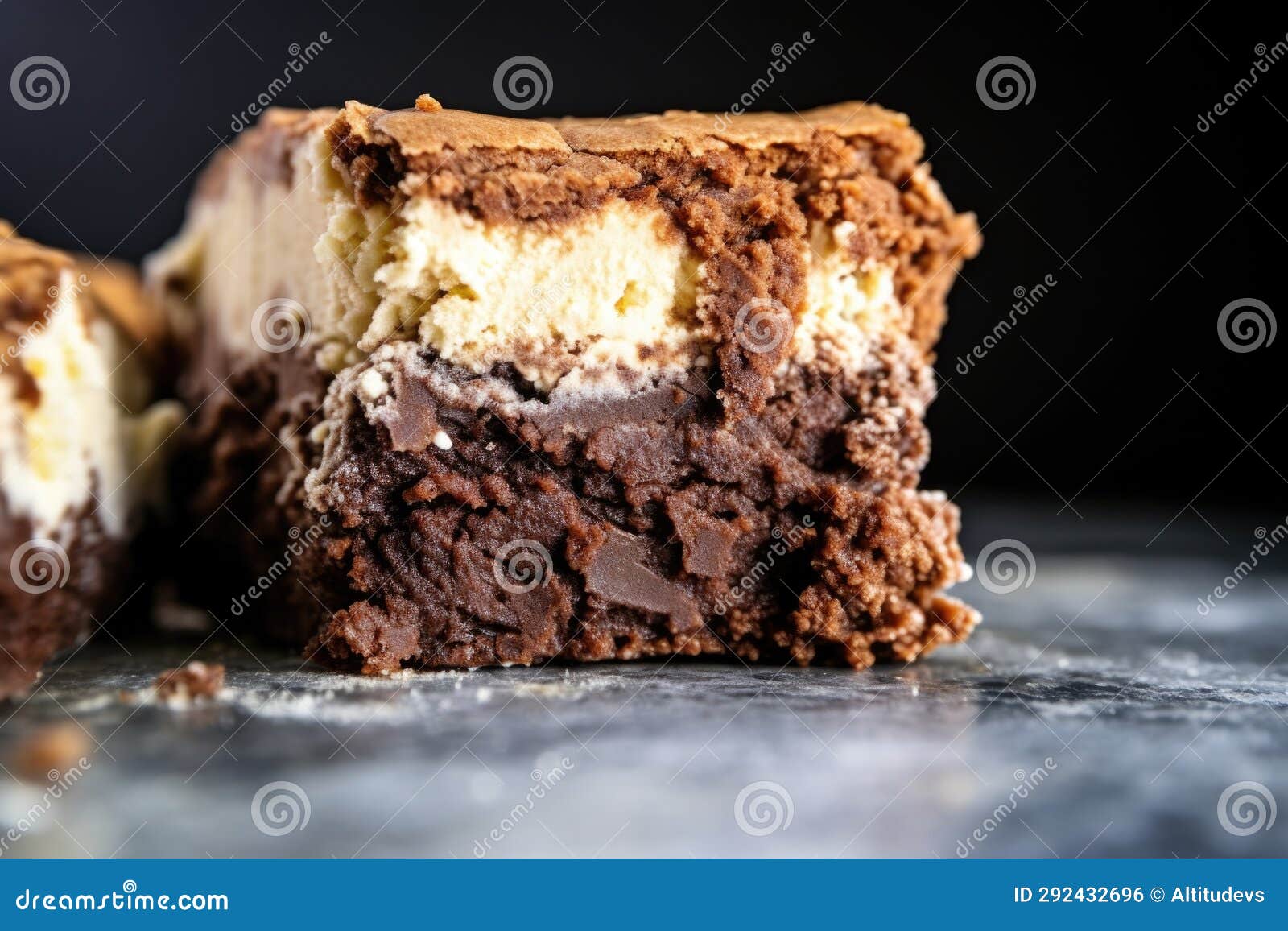 A Closeup of a Brownie Corner Piece Stock Photo Image of closeup
