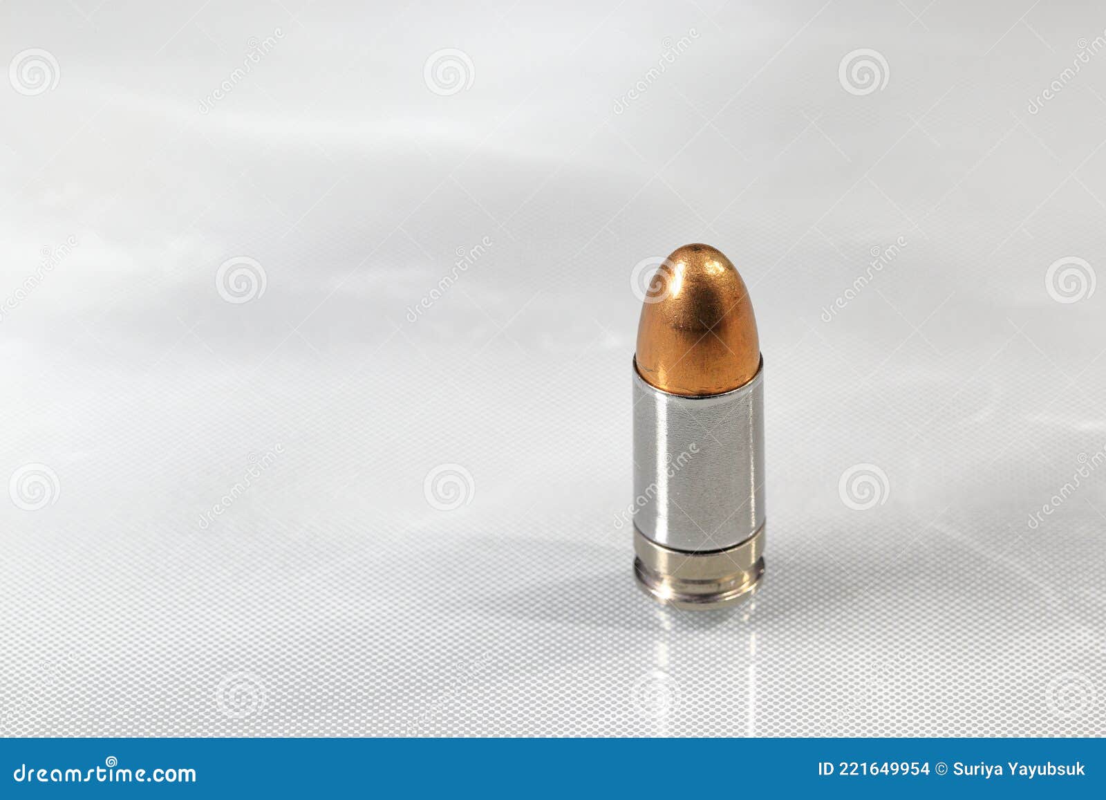 close up bullet 9mm parabellum fmj(full metal jacket )