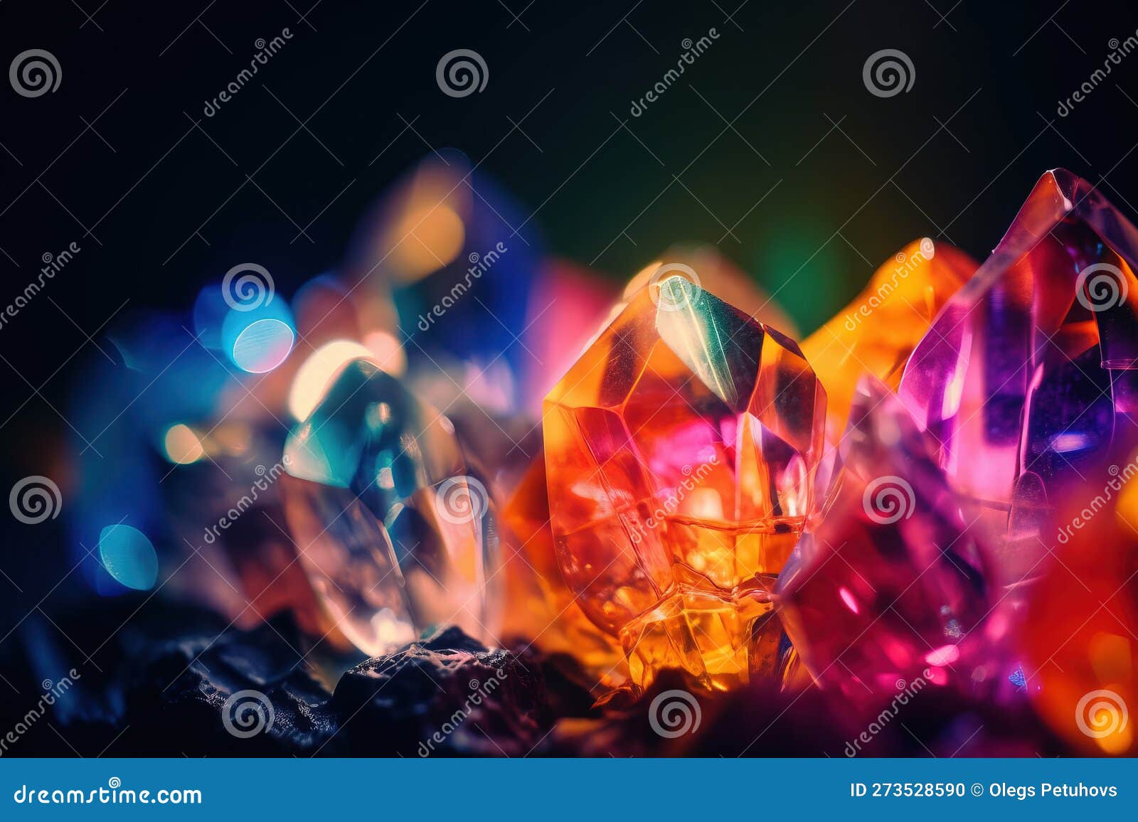 A Close Up of a Bunch of Different Colored Diamonds on a Black