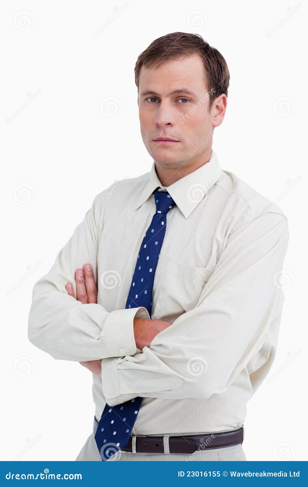Close Up of Businessman with His Arms Folded Stock Image Image of