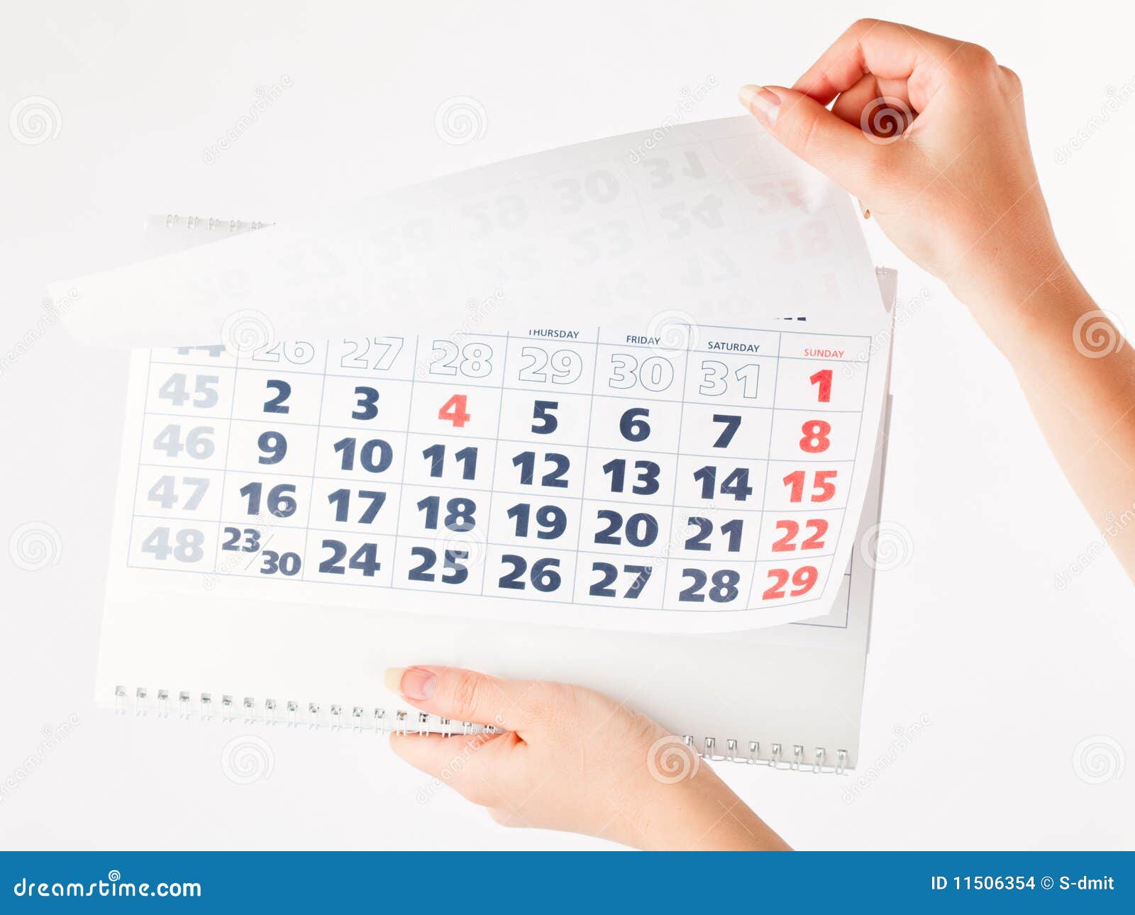 Close Up of Calendar in Hands Stock Photo Image of schedule, planning