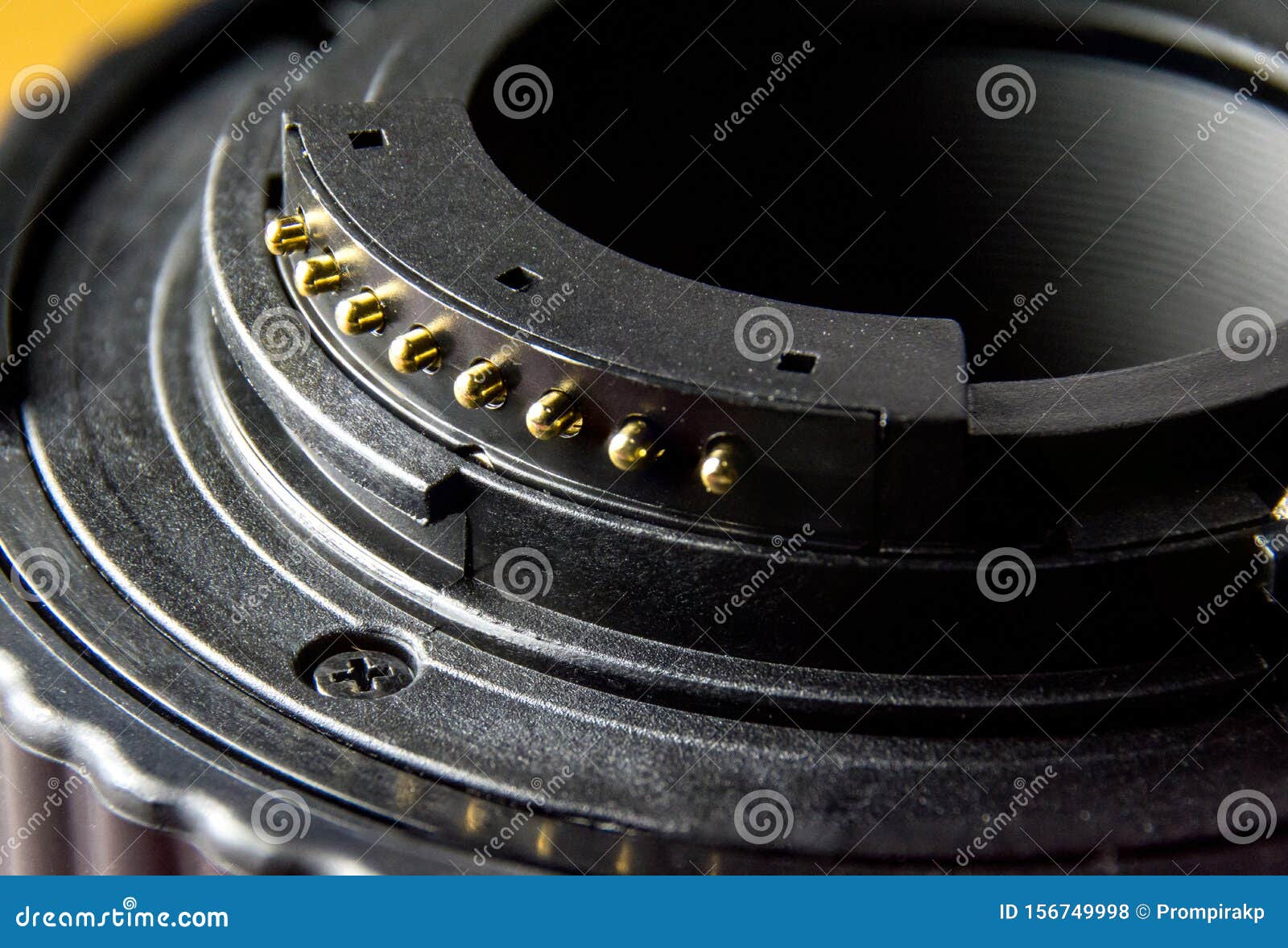 Close Up of Camera Lens Mount and Lens Contacts Stock Photo Image of
