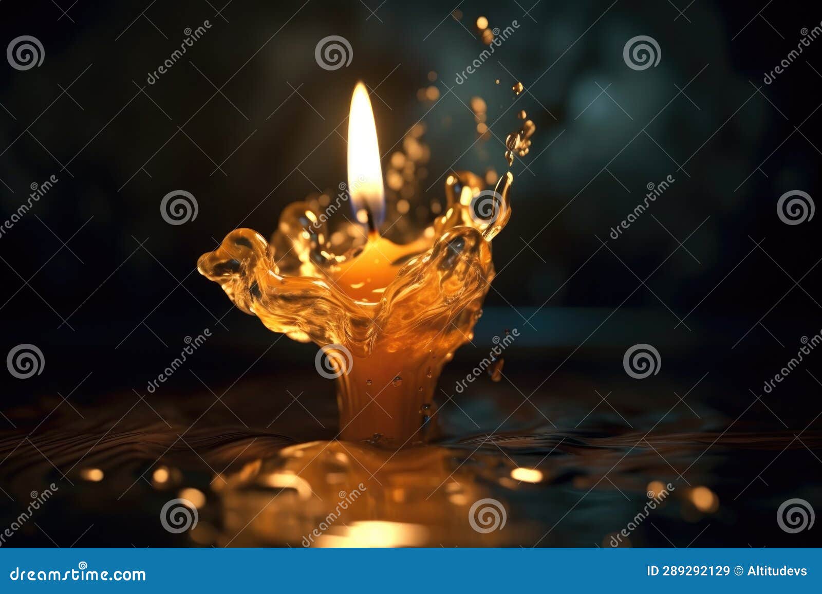 Closeup of a Candle Flame Flickering in a Weightless Environment Stock Image Image of
