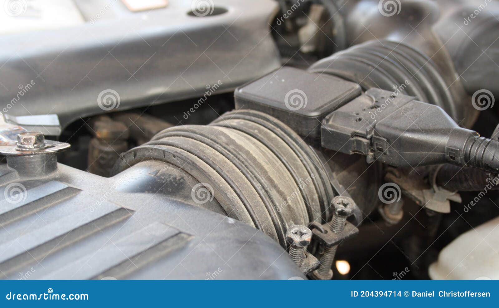Close Up of Car Air Intake Hose Stock Photo Image of iron, intake