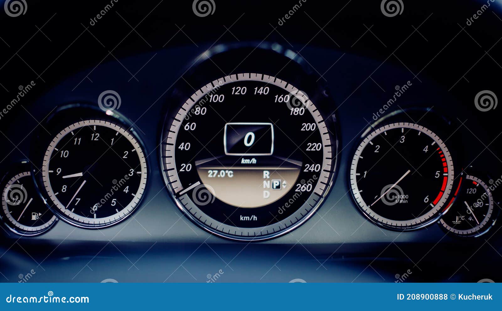 Closeup on Car Led Display Dashboard Stock Photo Image of engine