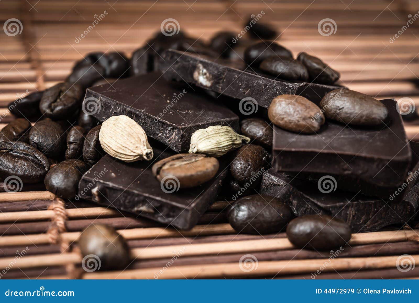 Close Up of Cardamon and Coffee Beans Stock Image Image of cocoa