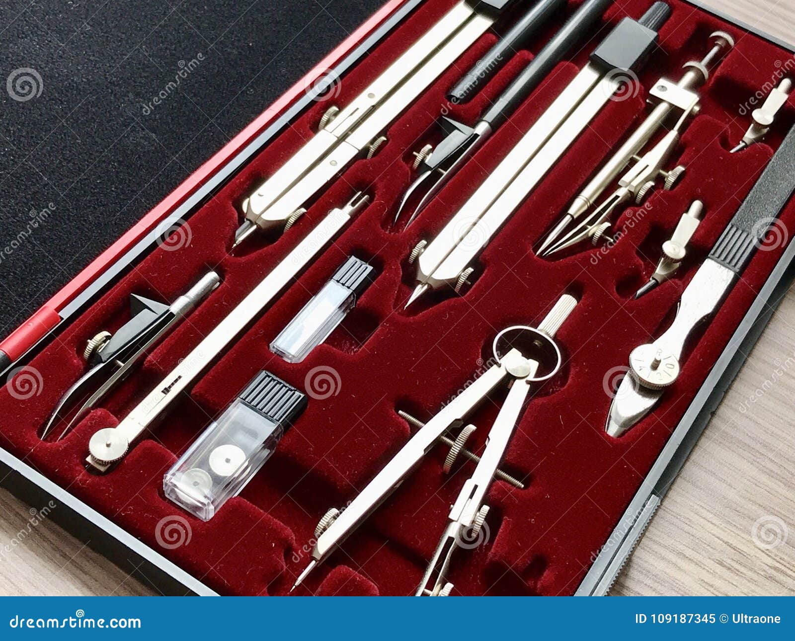 Professional Drawing Instruments Stock Image Image of close