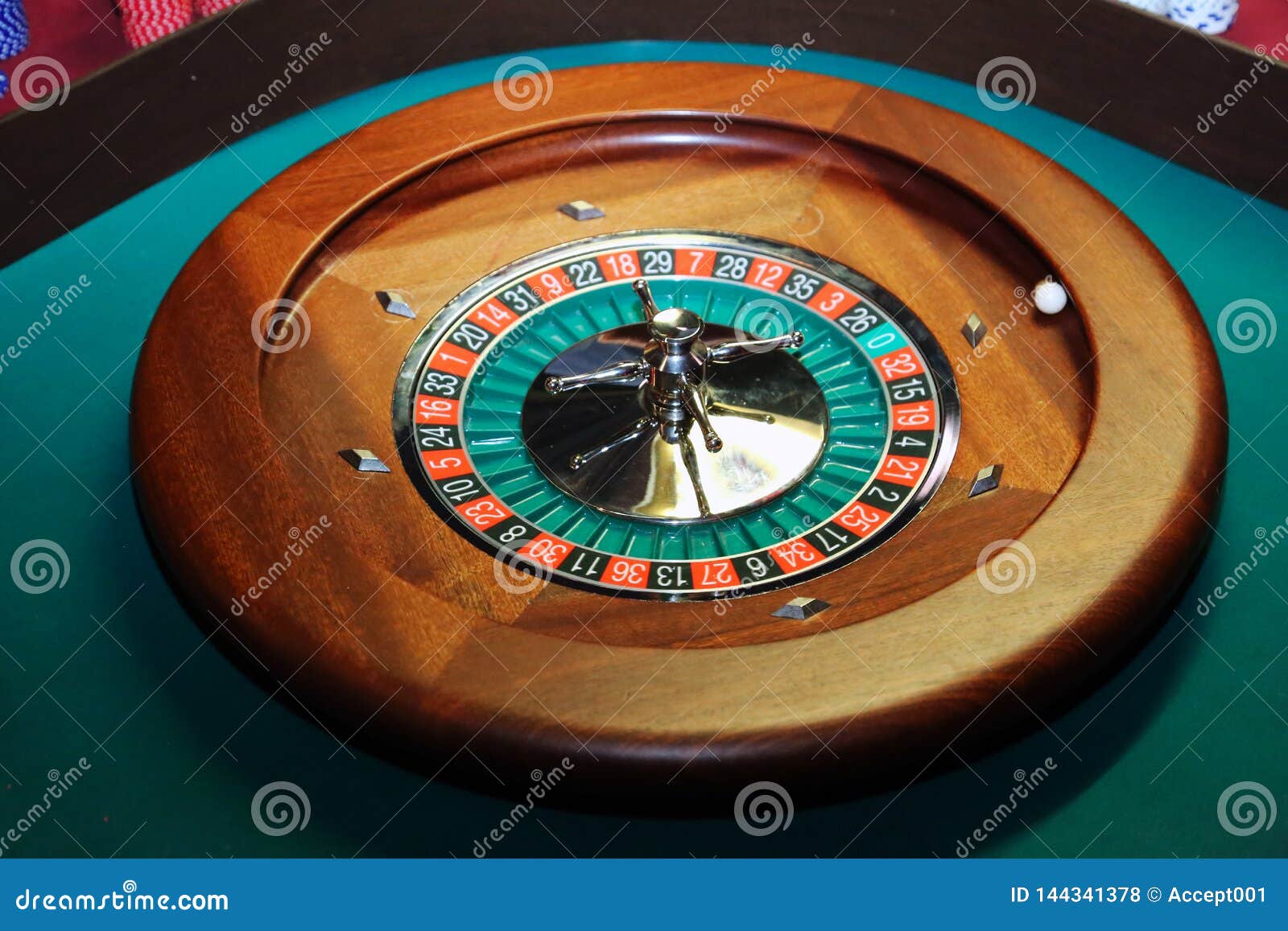 Closeup Casino Roulette with a Ball Stock Photo Image of city, lines