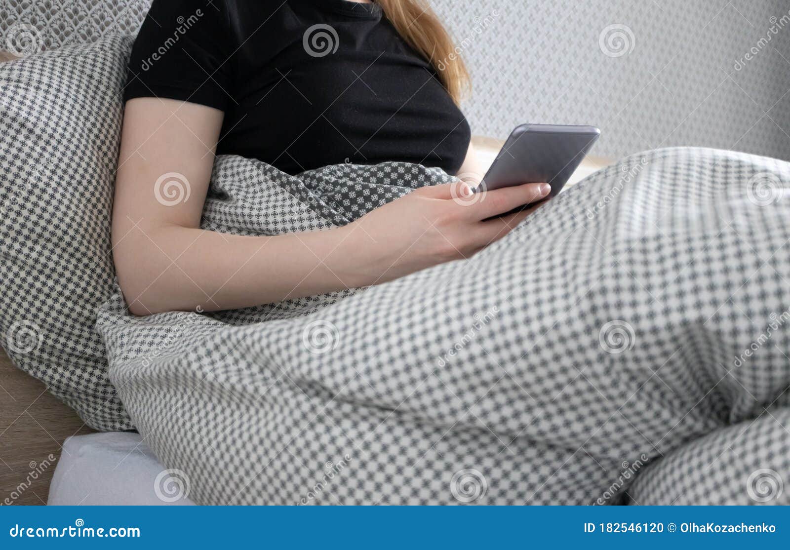 Close Up Caucasian Ethnicity Woman Holding Smartphone With