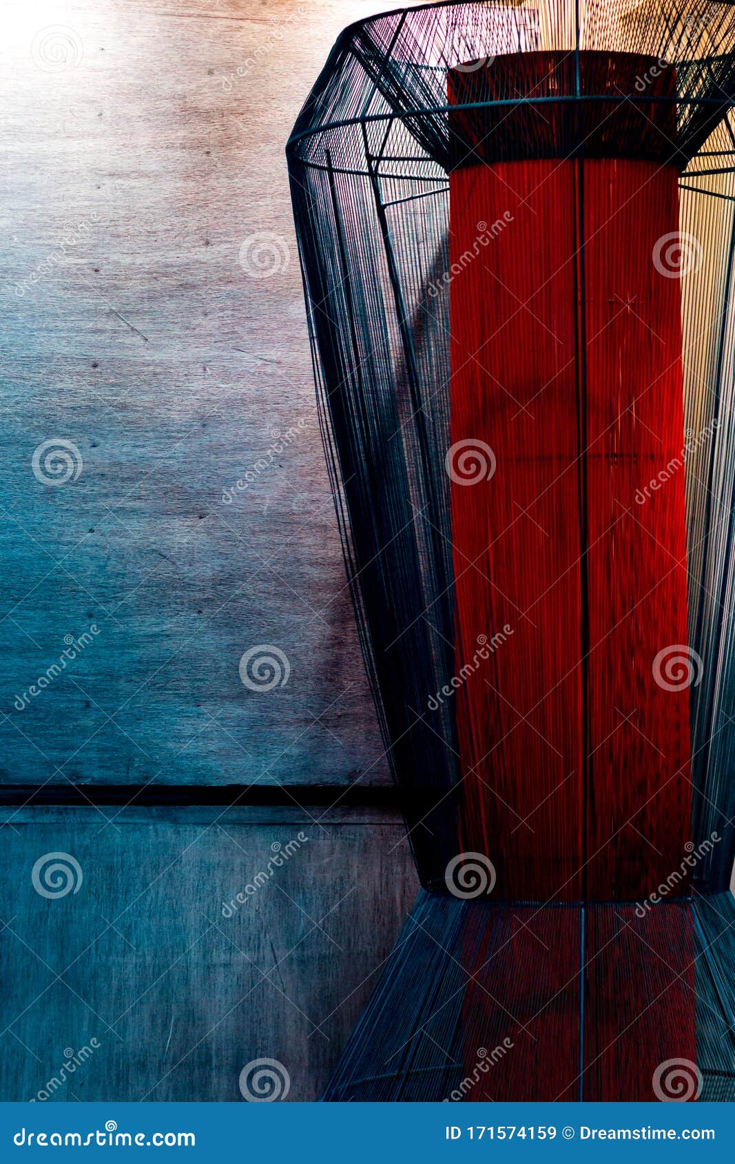 Close Up Ceiling Lights Colorful. on the Right. Stock Image Image of