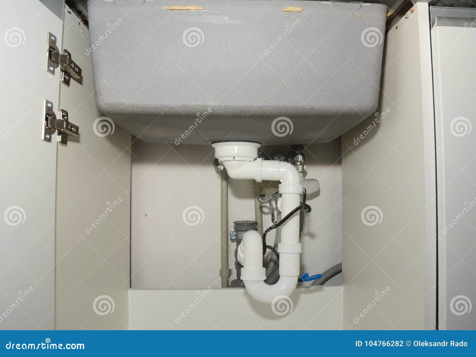 Ceramic Kitchen Sink Installation With Sink Drain Tubes