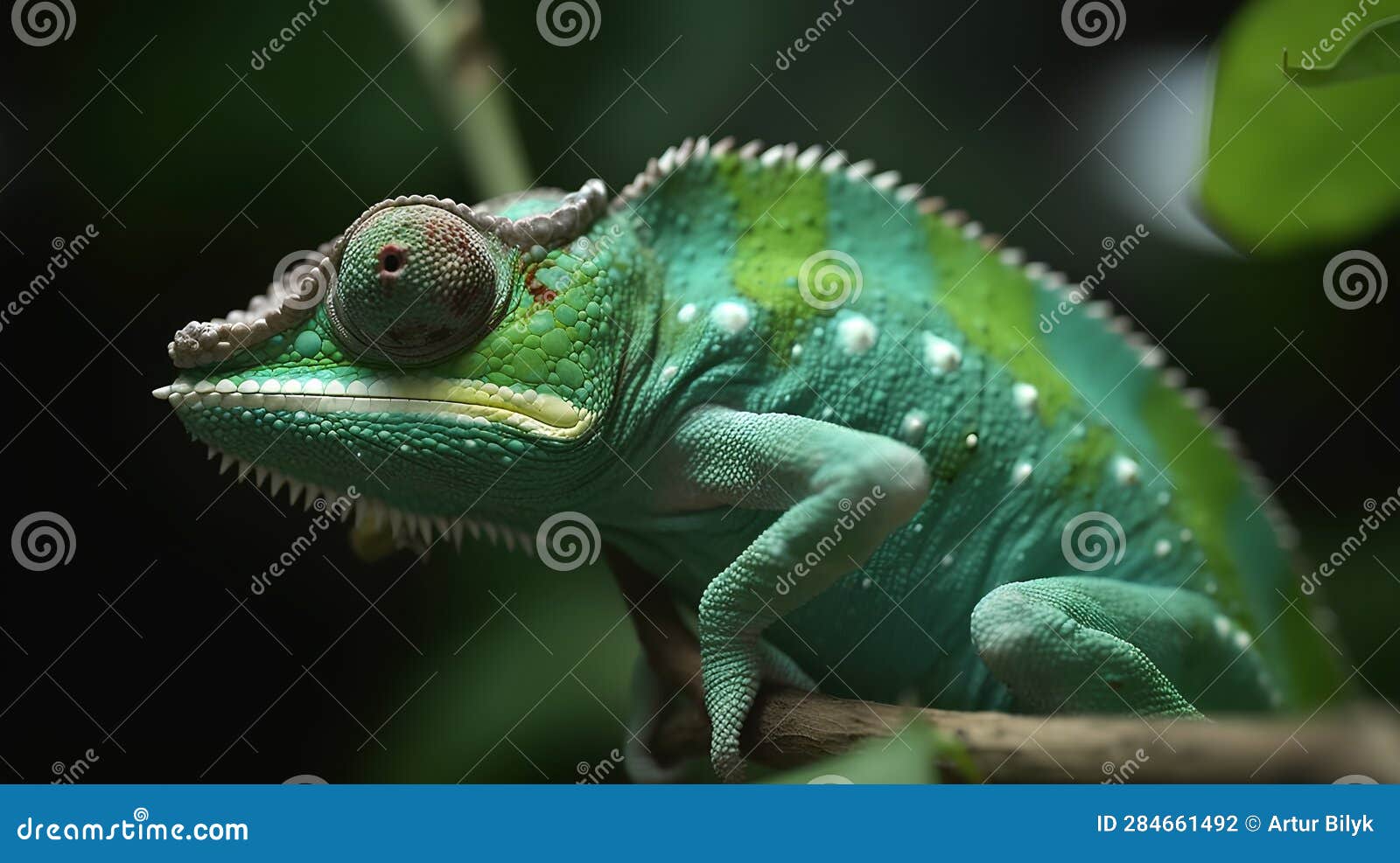Jungle Chameleons Set. Snakes Animals, Different Colored Desert Lizard ... Biology Diagrams