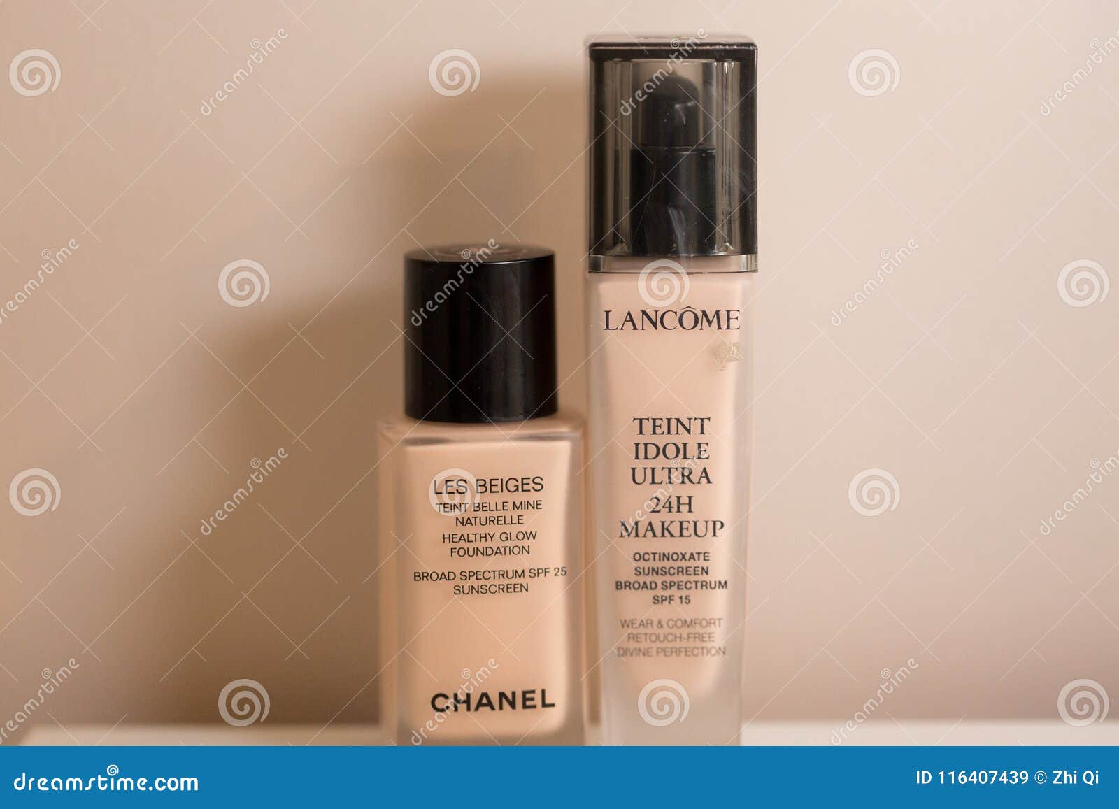 Close Up of Chanel and Lancome Foundation Sold by Sephora. Editorial Stock  Image - Image of makeup, editorial: 116407439