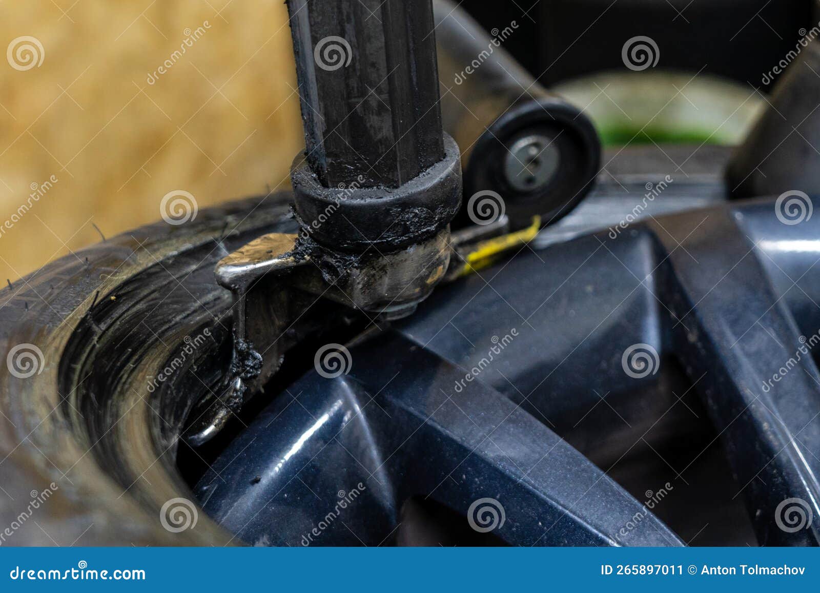 Close Up of Changing Car Tyre. Car Tire Fitting Stock Image Image of
