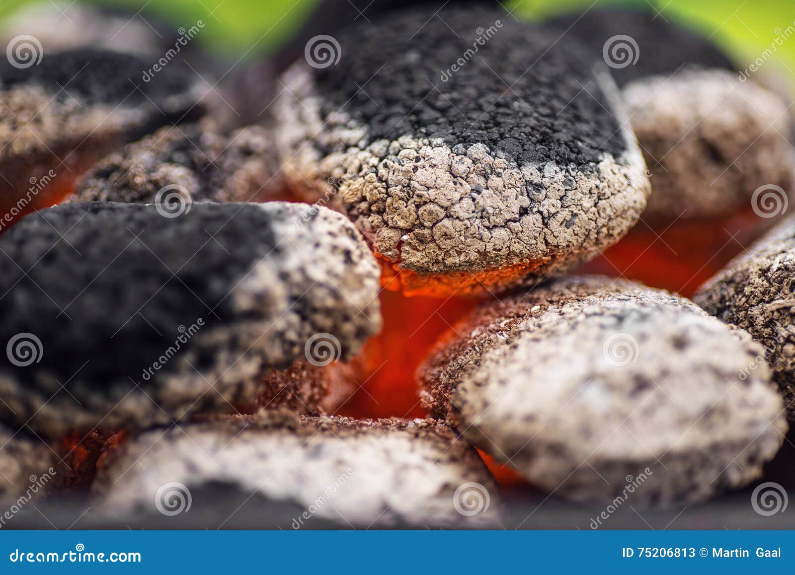Close Up of Charcoal Briquettes Ready for Barbecue Grill Stock Image