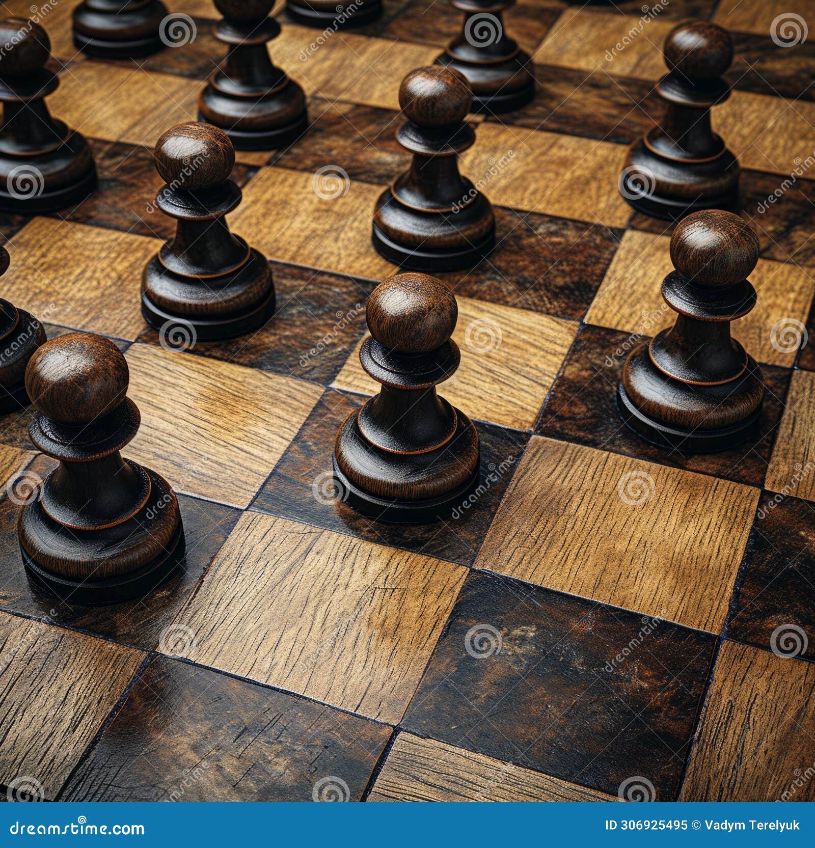 close up of chess board with pieces, strategy game challenge for thinkers