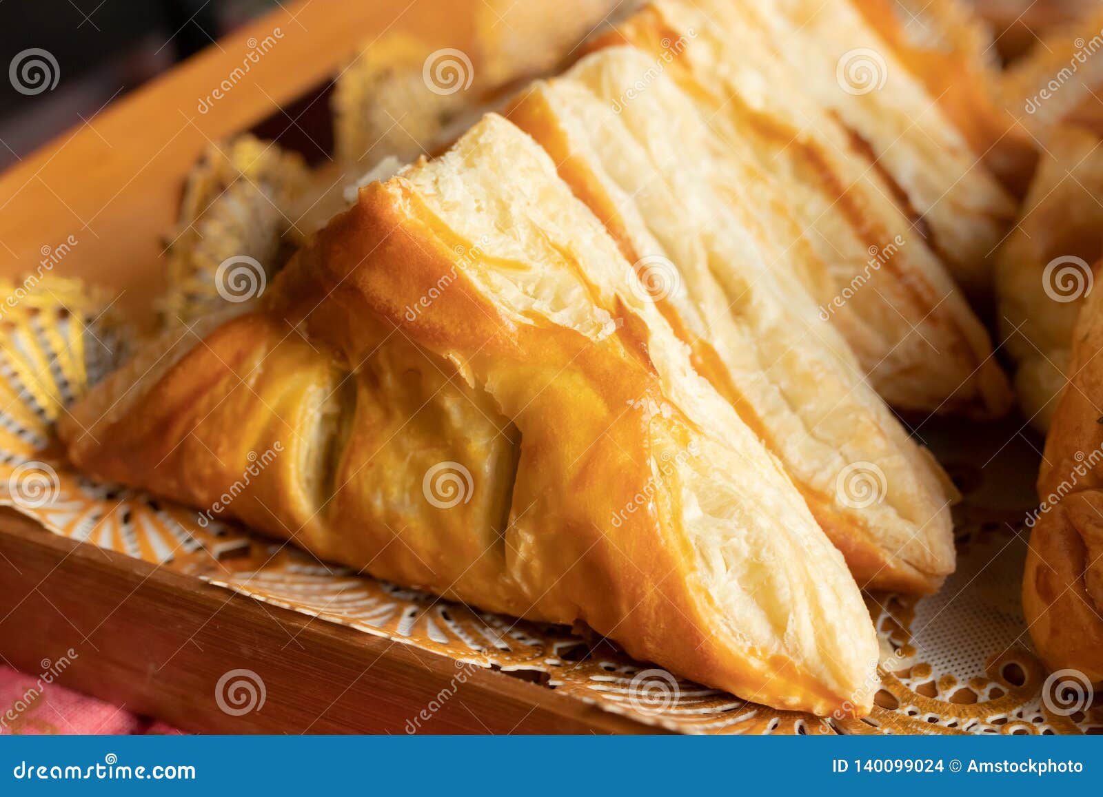 Close up of chicken puffs stock photo. Image of meal - 140099024