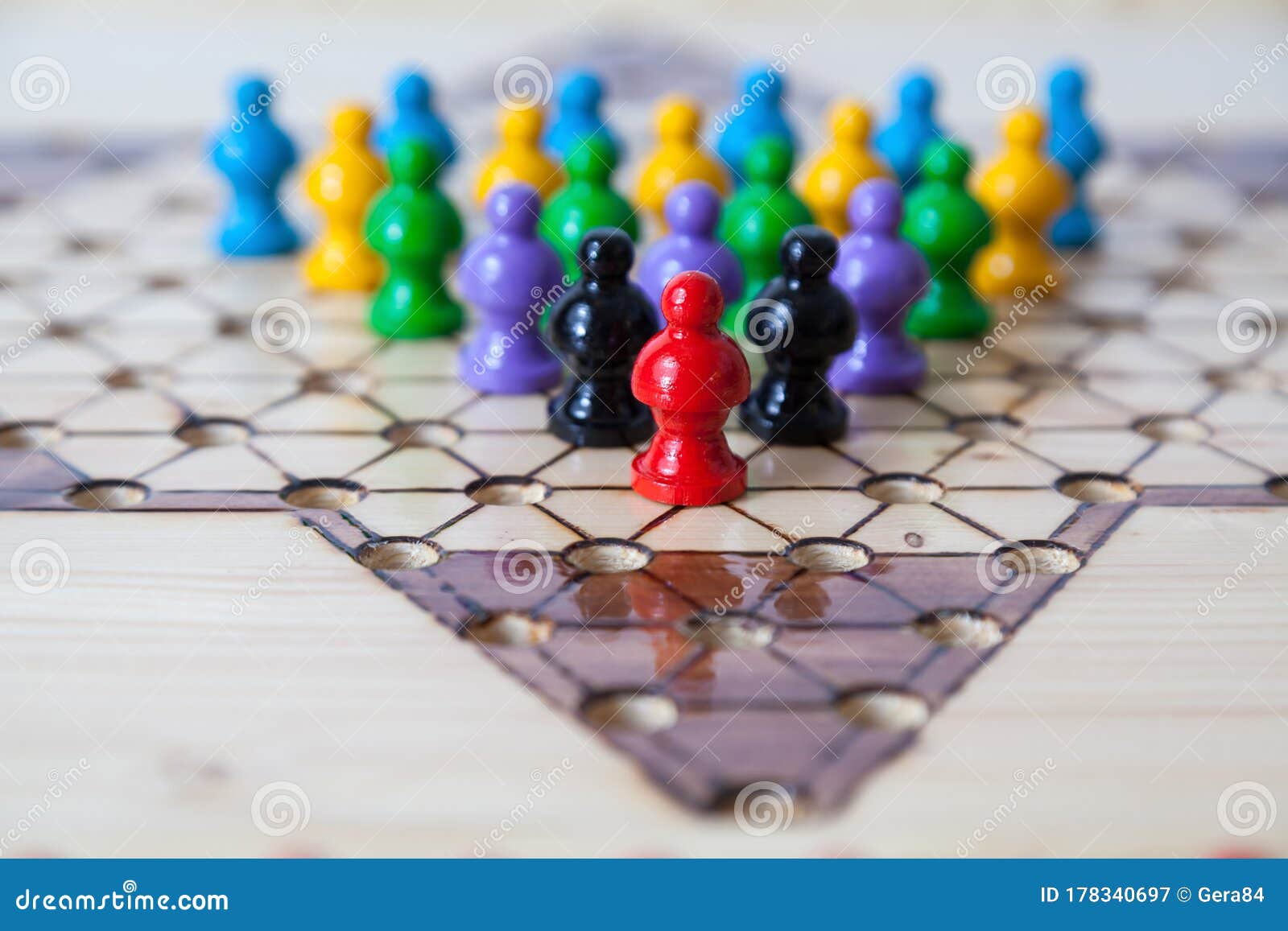 chinese checkers with colorful counters
