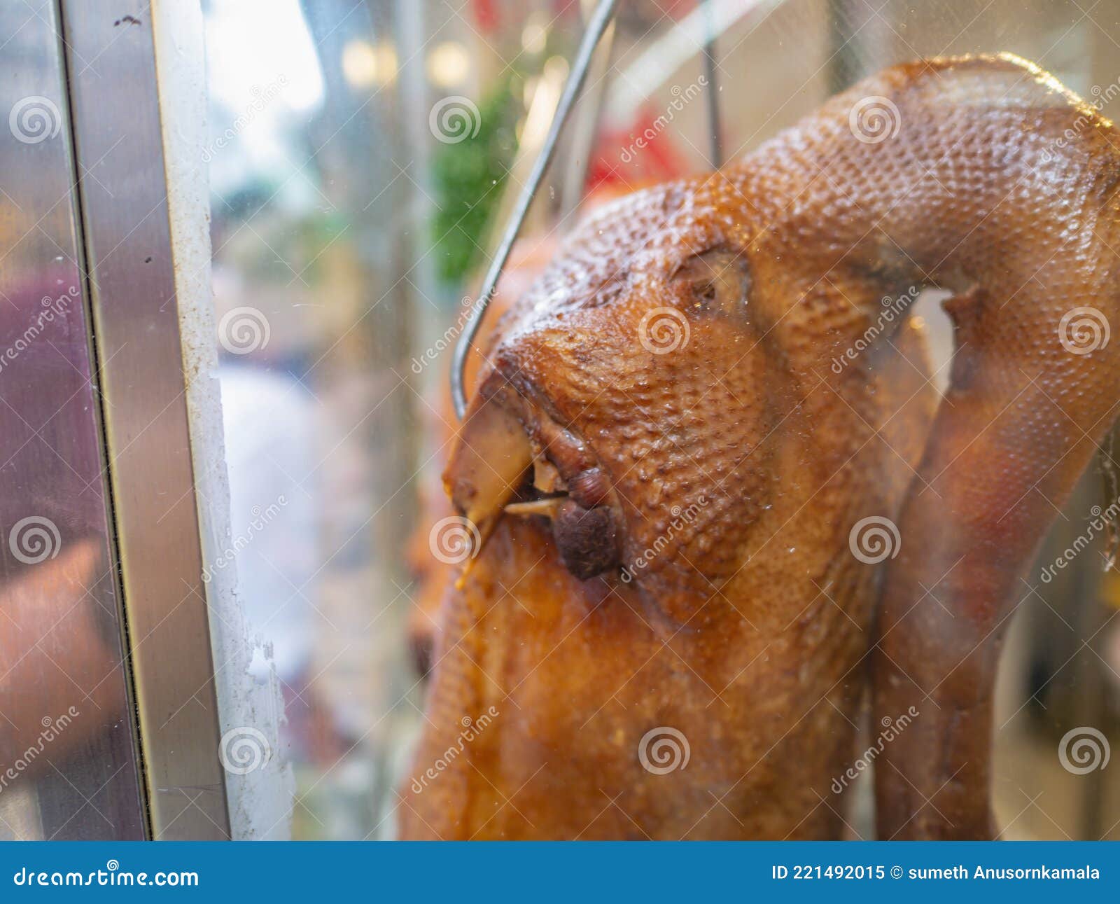 Close Up Of Stewed Pork Intestine Thai Street Food Market Stock Photo