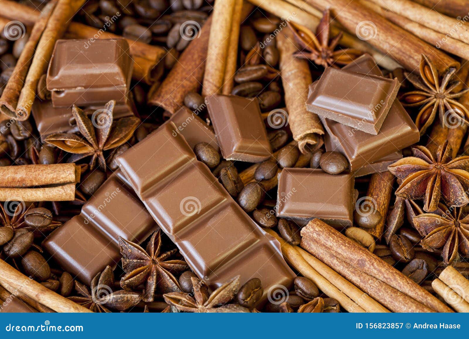 Close Up of Chocolate with Cinnamon Sticks Stock Image Image of sweet